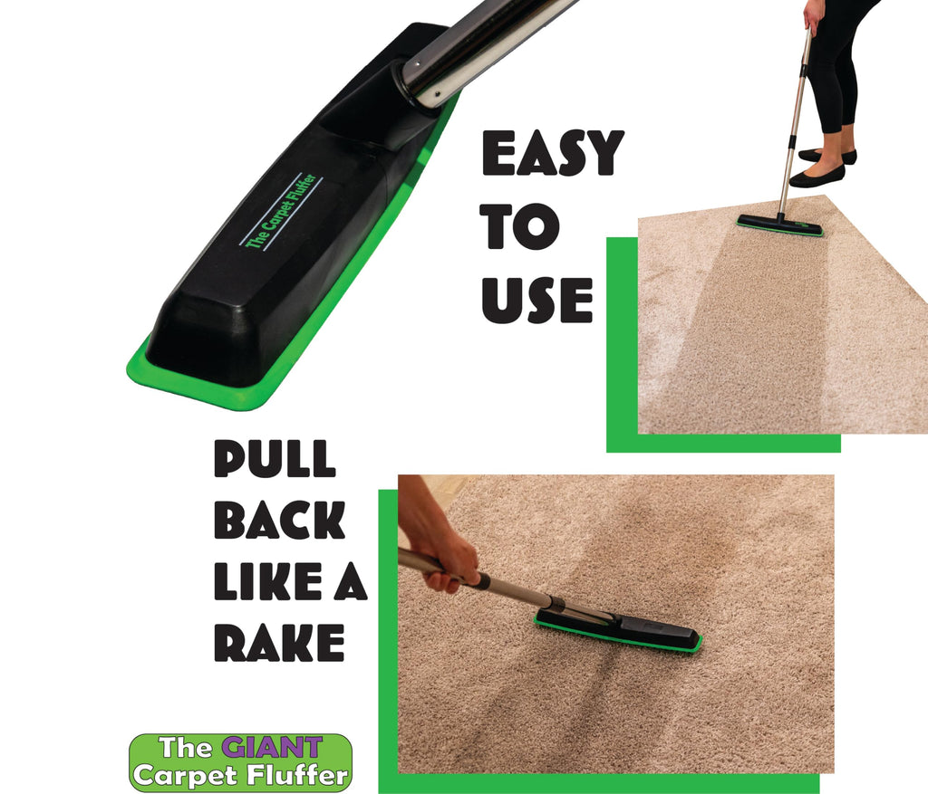 Johnny World Giant Carpet Fluffer Large Carpet Rake for Reviving Matted Rugs & Pile Restoration, Removing Pet Hair, Fluffing Carpet Fibers