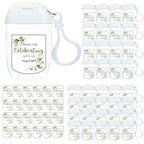 Ohmique 50Pcs Mini Hand Sanitizer Bottles Bulk with Thank You Labels (Sanitizer Not Included) - Wedding Favors - Personalized Wedding Favors for Guests