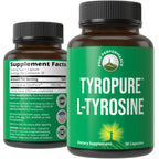 TyroPure L Tyrosine 500mg Capsules Supplement More Bioavailable