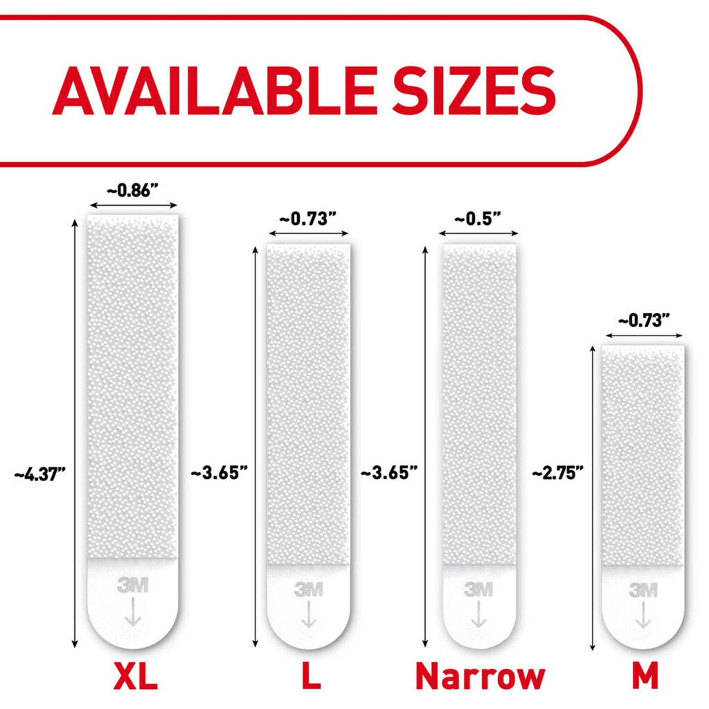 Command Narrow (10 lb) Picture Hanging Strips, 12 Pairs (24 Strips)