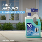 30 SECONDS Outdoor Window & Screen Concentrated Cleaner for Glass, Patio Doors, Fiberglass, Furniture - No Screen Removal Required, Spray & Rinse - Hose End Spray Attachment (2 PACK)