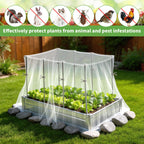 8 Pack 2.7ft Metal Garden Netting Covers Kit for Raised Beds
