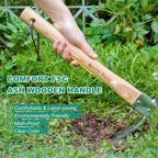 Berry&Bird Garden Mattock Pick Axe, 14.9" Digging Tool with Wood Handle