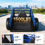BILT HARD Heavy Duty 1500 lbs Capacity ATV Dump Cart, 11 Cu.Ft Tow Behind Garden Trailer, Pull Behind Yard Dump Trailer for Mowers, Tractor, ATVs