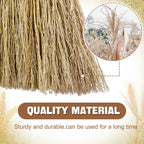 Suclain 4 Pcs 12 Inch Whisk Broom Hand Held Mini Corn Straw Whisk Broom Short Handle with Metal Hanger Halloween for Multi Surface Sweeping Small Hand Brush for Outdoor Car Porch Debris Dust Dirt