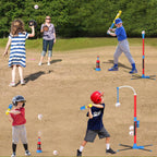 QDRAGON 4 in 1 Tball Set for Kids 3-5 with Toss and Catch Ball Set