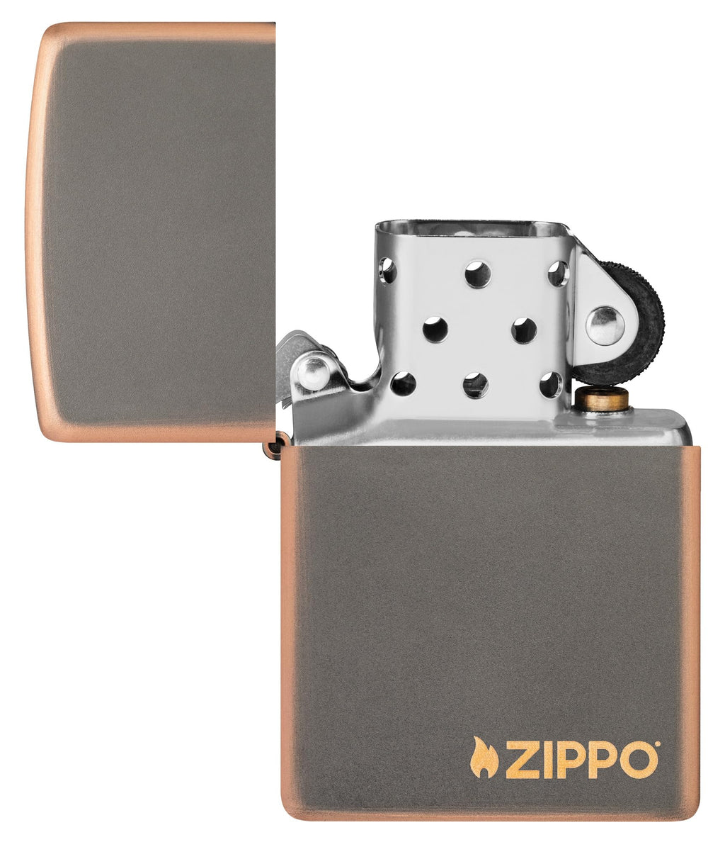Zippo Rustic Bronze Zippo Logo Pocket Lighter
