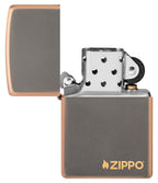 Zippo Rustic Bronze Zippo Logo Pocket Lighter