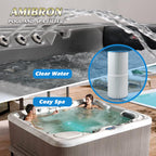AmiBron PWK35B Replaces Hot Springs Limelight Series Spa Filters, Compatible with Watkins 1642301-1, 78161, 78286, Filbur FC-3921, Pleated Fabric Filter Media 2 Pack