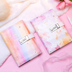 CAGIE Diary with Lock for Girls Age 8-12,Birthday Gifts for 9 10 11 12 Year Old Girls, Tie Dye Design 192 Pages Diary with Pen, 5.7 x 8.5 Inch Journal with Lock for Women Girl (Orange)