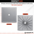 Swimables Pool Skimmer Cover Plate 10" Skimmer Lid Replacement SPX1082E, SP082, 1083, 1084, 1085 and S1086 | Industrial Grade Pool Skimmer Lid Compatible with 1082 Series Hayward Skimmers (Gray)