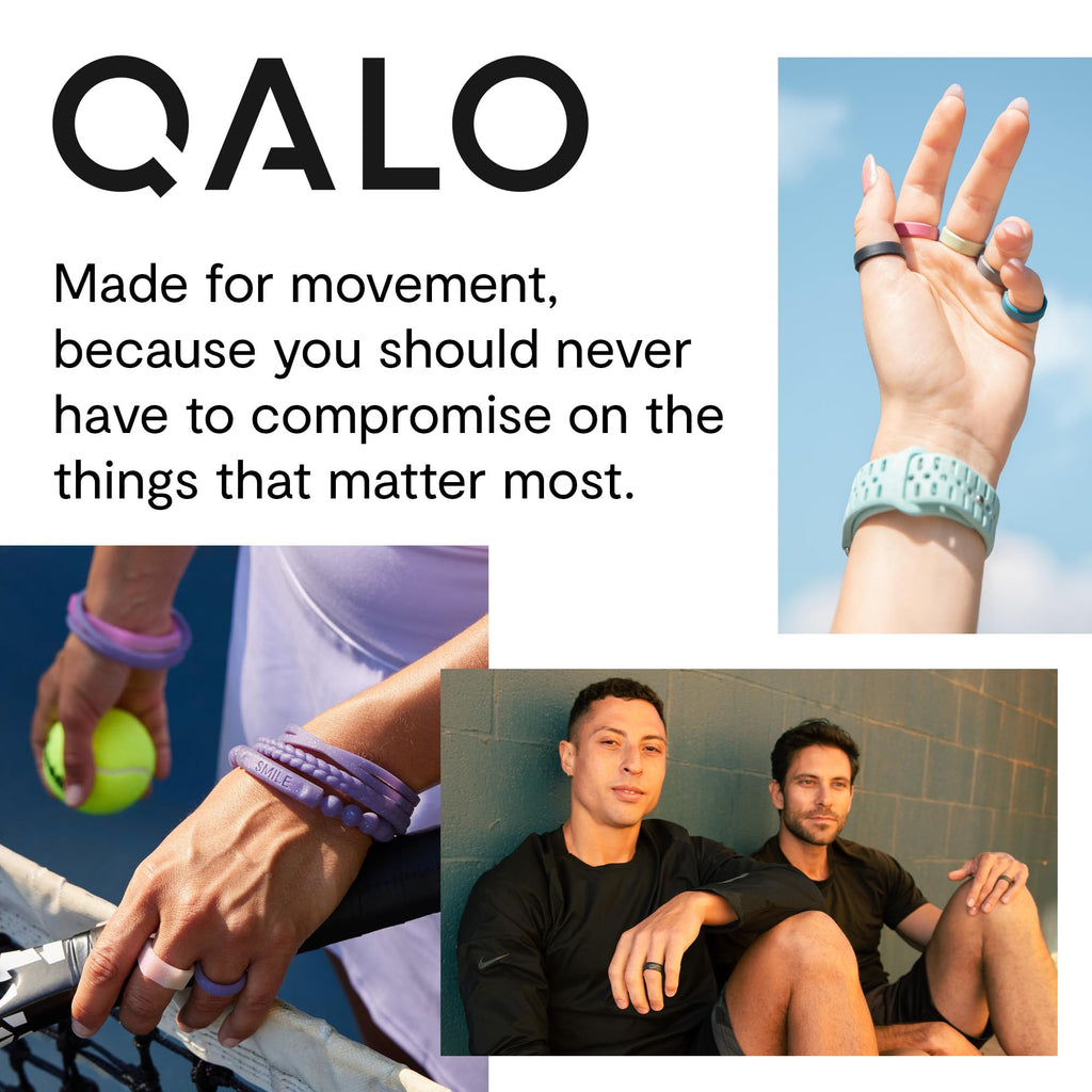 QALO Women's Silicone Ring, for Women, Sage, Size 8