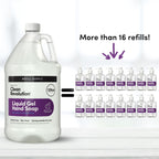 Clean Revolution Liquid Gel Hand Soap, Silky Rich Liquid, Quick Lather, Fast Rinsing, Contains Real Essential Oils (Natural Lavender) 128 Fl Oz