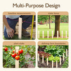 25 Pcs 12 Inch Wood Stakes, Sturdy Wooden Garden Stakes with Pointed Tip