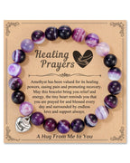 Inspirational Get Well Gift for Women After Surgery Healing Purple Bracelet