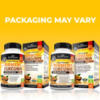 Turmeric Curcumin with Black Pepper Extract 1500mg - High Absorption Ultra Potent Turmeric Supplement with 95% Curcuminoids and BioPerine - Non GMO Tumeric Capsules for Joint Support - 90 Capsules