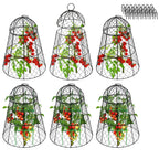 Tcomhk Garden Cloches for Plants - Set of 6 Chicken Wire Plant Cages and Plant Protectors from Animals, 17.7" H x 12.8" D, Outdoor Vegetable and Flower Cages, Sapbontchi Chicken Wire Cloche