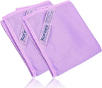 Norwεx Window Cleaning Cloth, Glass Cleaning Cloth, No Chemical Needed, Just Add Water Lints Streaks Scratches Free. (Purple 2 Pack)