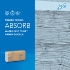 Scott® Professional Universal Multifold Paper Towels, Bulk (01840), Absorbency Pockets, 9.2" x 9.4" sheets, Standard Tier, Compressed, White (250 Sheets/Pack, 16 Packs/Case, 4,000 Sheets/Case)