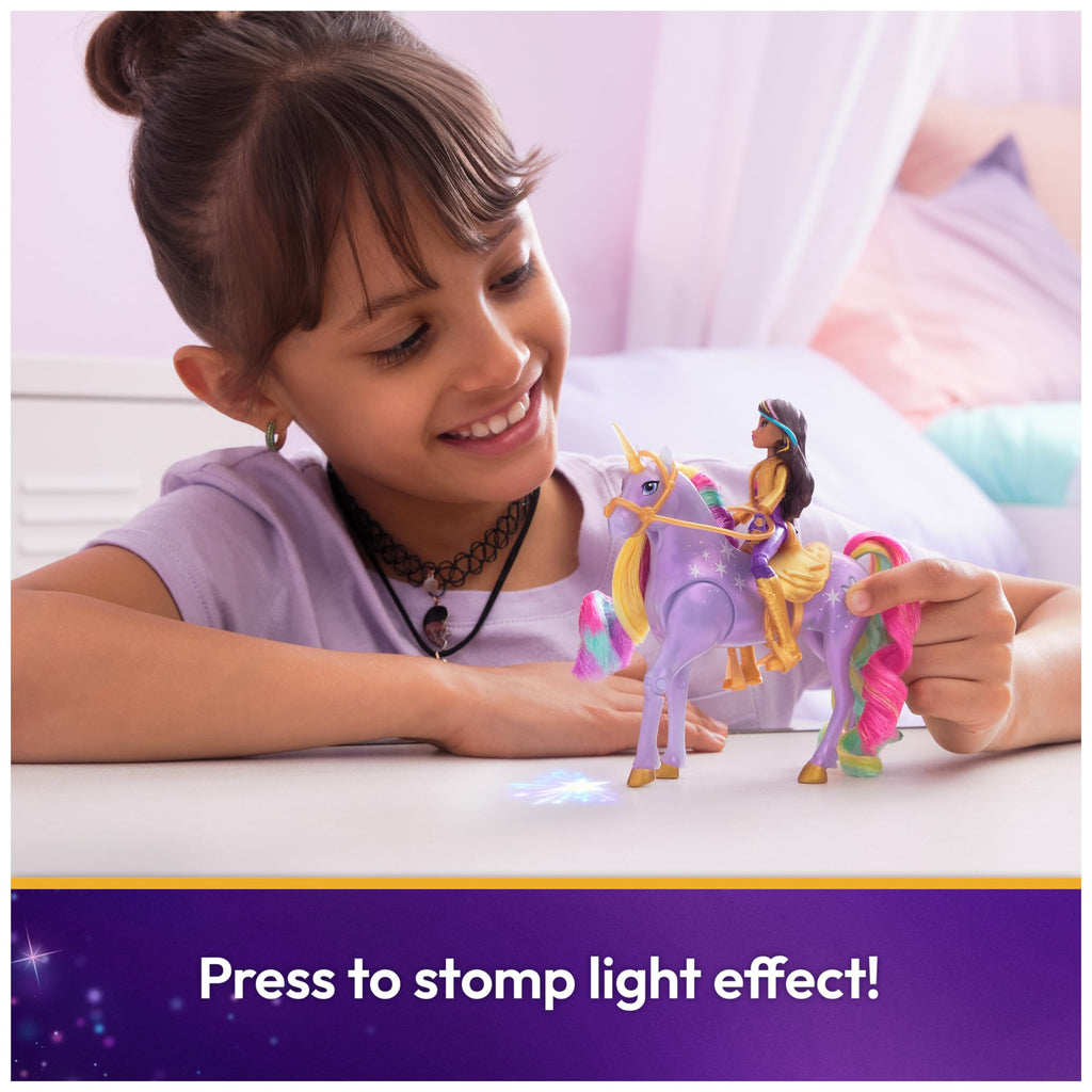 Unicorn Academy, Sophia & Light Magic Wildstar with Rainbow Light-up Effects, 2 Riding Accessories, Dolls & Unicorn Toys for Girls Ages 4 and up