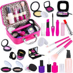 TEPSMIGO Pretend Makeup Kit for Girls, Kids Pretend Play Makeup Set - with Cosmetic Bag for Birthday Christmas, Toy Makeup Set for Little Girls Age 3+(Not Real Makeup)