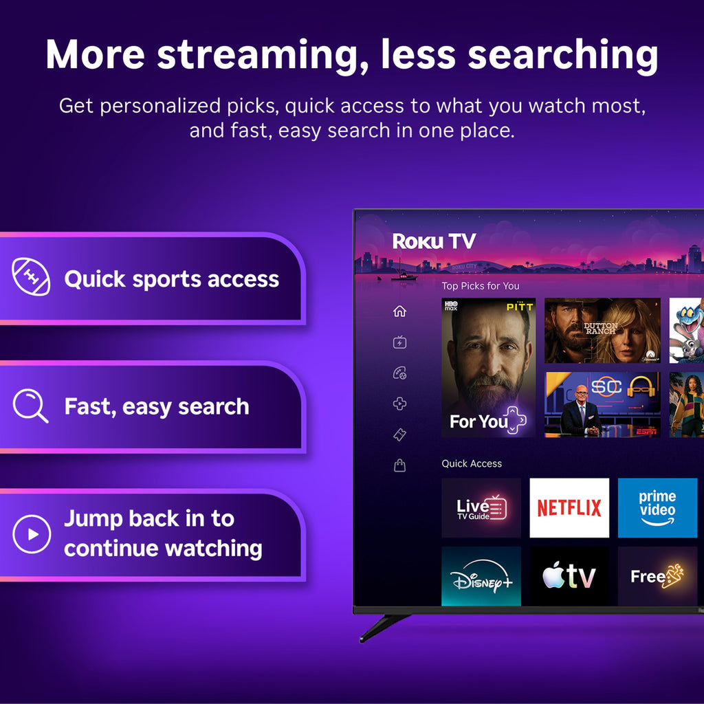 Roku 50-Inch Select Series Smart TV 2026-4K (2160p) QLED TV