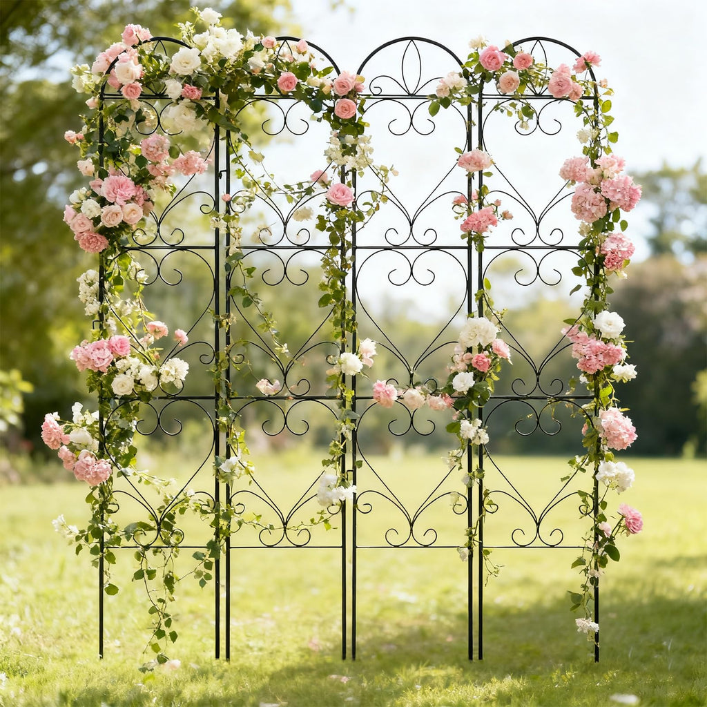 XYCCRX 4 Pack Garden Trellis, Metal Trellis for Outdoor Climbing Plants