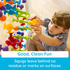 Fat Brain Toys Squigz Starter Set, 24 Piece Suction Bath Toys, Sensory Toys for Kids 3 and Up