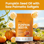 VivoNu Pumpkin Seed Oil with Saw Palmetto Capsules |Cold Pressed, Pure Virgin Oil,Essential Fatty Acids & Phytosterols |300 SoftgelsSupports Hair,Urinary,Bladder&Prostate Health|Non-GMO