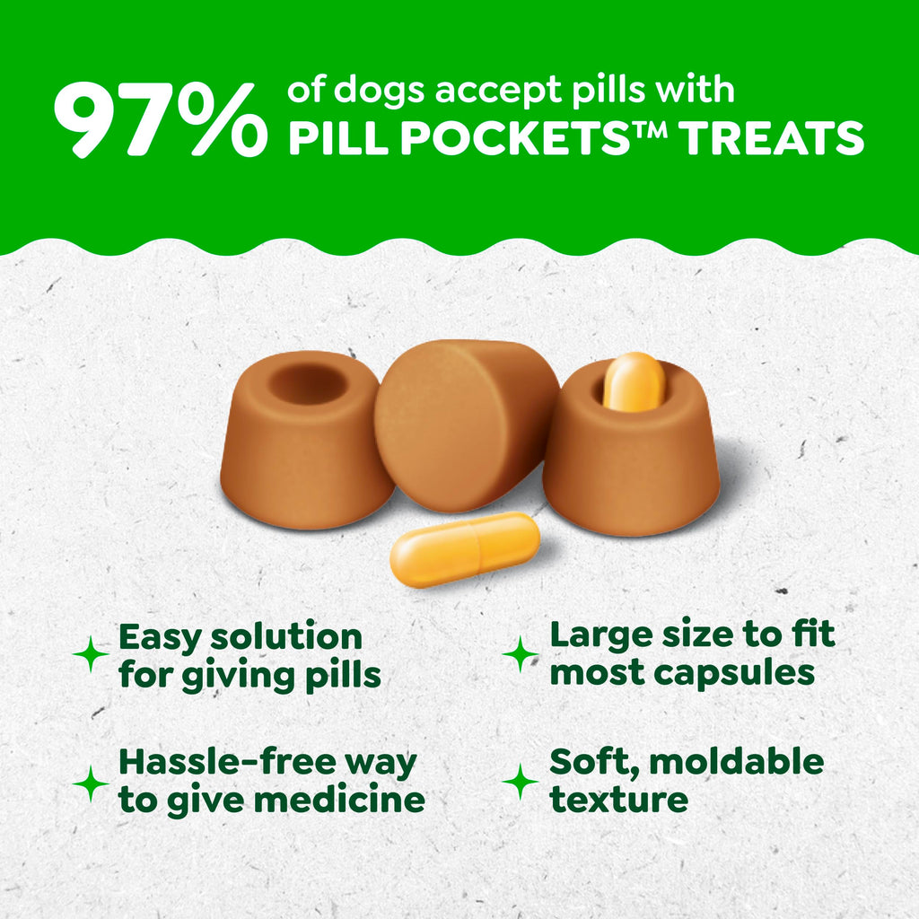 Greenies Pill Pockets Large Size Dog Treats, Chicken Flavor, 15.8 oz
