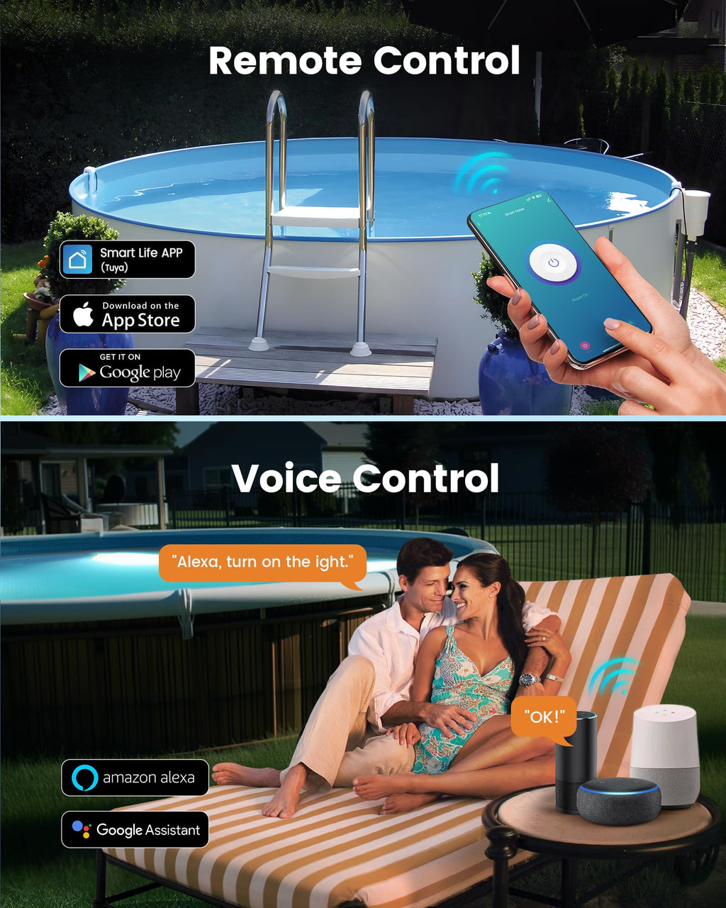 SURAIELEC WiFi Pool Timer for Above-Ground Pools, NEMA 5-15R Plug-in ...