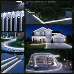 100Ft 720 LED Rope Lights for Outside with Remote & Plug - Cool White