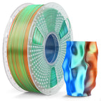 SUNLU Silk Triple Color Pla Filament, Silk PLA 3D Printer Filament 1.75mm, Shiny Silk Texture, Dimensional Accuracy +/- 0.02mm, 1KG Spool (2.2 lbs), PLA Silk Triple Color (Orange Blue Green)