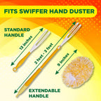 Millifiber Microfiber Reusable Refills for Swiffer Hand Duster, 360 Degree Dry Duster Heavy Duty Refills, 4-Pack (Handle is Not Included) Air Dry Only