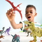 JOYIN Dinosaur Toys with Activity Play Mat & Storage Cage, 19 PCS Realistic Dinosaur Figures & Trees for Toddlers Kids Ages 3-5, Ideal for Boys and Girls Gift