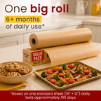 Baker's Signature Unbleached Parchment Paper Roll with Cutter, 15in x 210ft