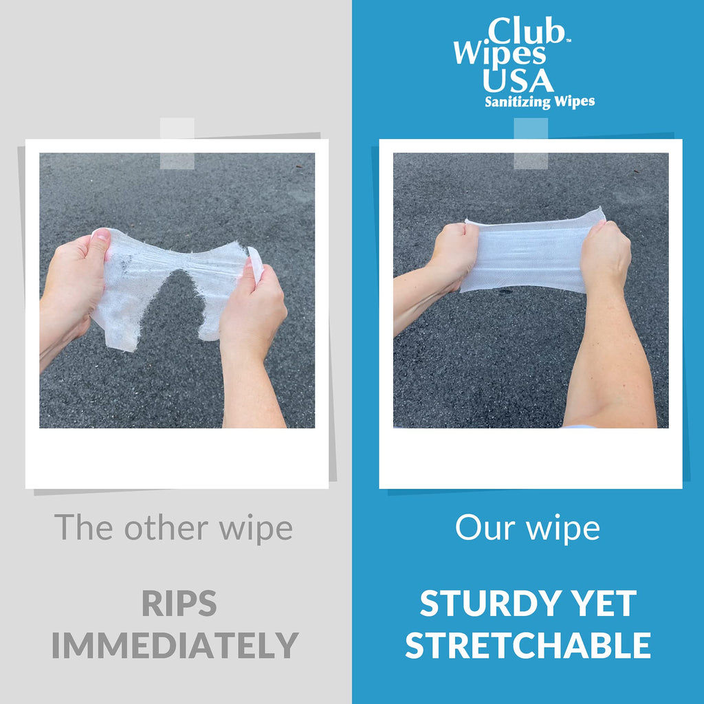 Club Wipes USA Sanitizing Wipes: 5000 Unscented Wipes (8" x 5"): 4 Refill Mega Rolls for Floor Stand and Wall Dispensers - For Gyms, Restaurants, Offices