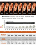 Delzzad Moissanite Earrings for Men, Solid S925 Sterling Silver and 18K Golden Plated Halo Stud Earrings for Women Valentine's Day Mother's Day - D Color VVS1 Hypoallergenic Dainty Moissanite Jewelry for Sensitive Ear, 6.5mm(1ct*2)