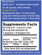 Colloidal Silver Liquid - 16 oz Glass Bottle by Silver Holisitcs