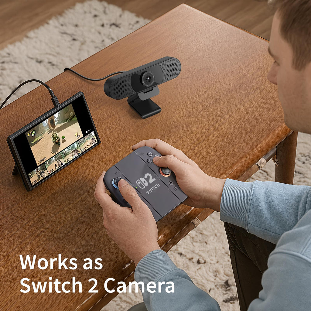 EMEET C960 1080P Webcam with Microphone, 2 Mics, 90° FOV, Computer Camera