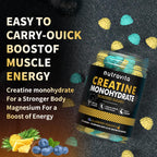 Nutravita NSF Certified Creatine Gummy - Creatine Monohydrate Gummies for Men & Women-5g of Creatine Monohydrate per Serving - Sugar Free,Vegan,Blueberry Pineapple Flavor, 120 Count