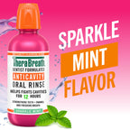 TheraBreath Anticavity Fluoride Oral Rinse Mouthwash, Fights Cavities, Strengthens Enamel and Freshens Breath, Dentist-Formulated, Alcohol-Free, Sparkle Mint Flavor, 16 fl oz, Pack of 2