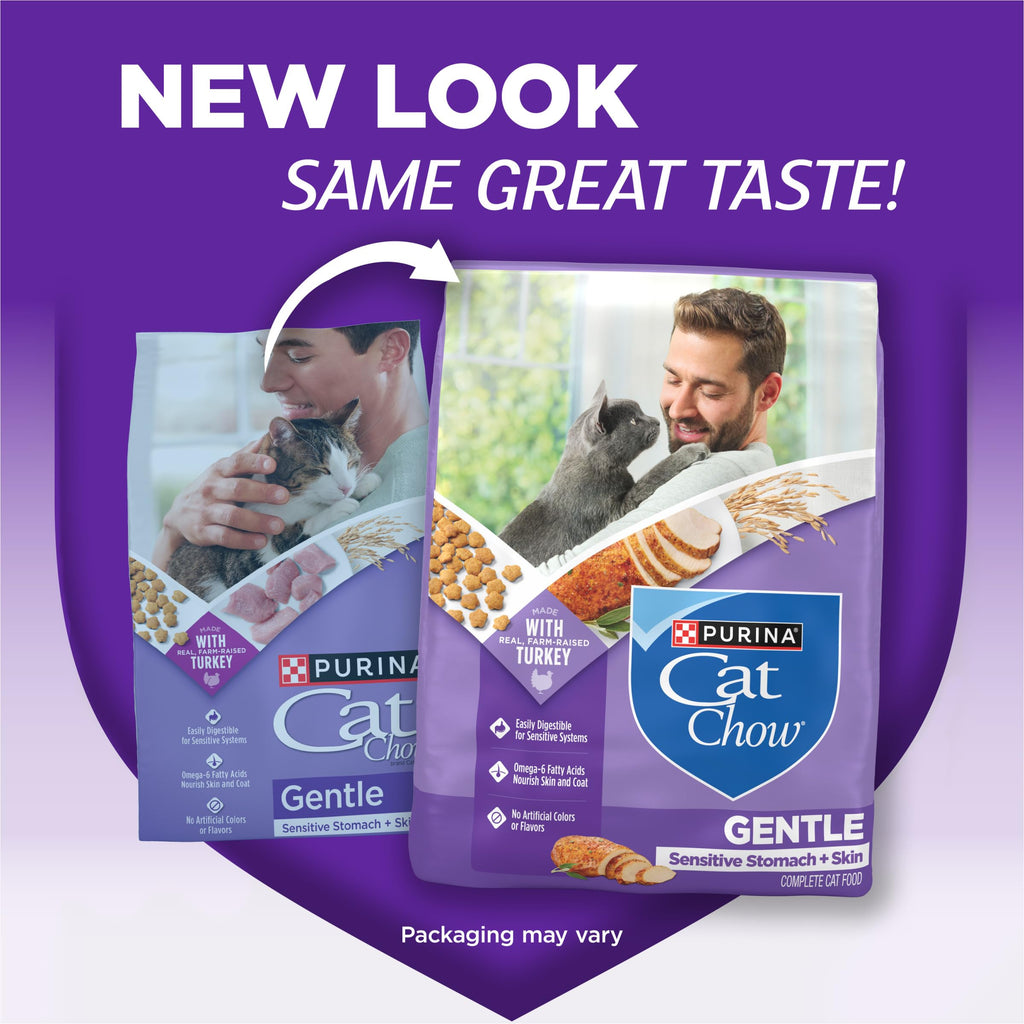 Purina Cat Chow Gentle Sensitive Stomach & Skin Dry Cat Food, 13 lb Bag