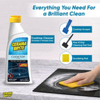 Cerama Bryte Cooktop Cleaning Kit, 18 oz Bottle, Scraper, Tool & Pad