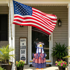 Sunnymove 4th of July Goose Outfit for 23'' Patriotic Porch Geese Costume for 250th Anniversary USA Outdoor Patio Lawn Decor (Red Blue White1)