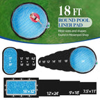 Mosenpol 18 FT Round Pool Liner Pad for Above Ground Pool, Durable Pre-Cut Under Pool Padding, Puncture Protection and Extend Liner Life