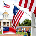 American Flag Made in USA, 3x5 FT Heavy Duty Nylon Outdoor Flag, Super Durable for All-Weather High Wind Use, Fade-Resistant, UV-Protected & Tear-Proof, Longest-Lasting Embroidered Stars US Flag.