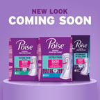Poise Ultra Thin Incontinence & Postpartum Pads with Wings for Bladder Leaks, 3 Drop Light Absorbency, Regular Length, 132 Count, Packaging May Vary