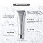 S. Nature AQUA SQUALANE MOISTURIZING CREAM | Face Moisturizer for Dry and Sensitive Skin, Vegetable Squalane 150,00ppm, Long-lasting Hydration, Pore Care Cream, Korean Skin Care (2.02 Fl Oz, 60ml)