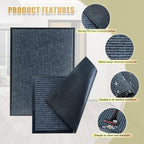 Dmprosel Front Door Mat, 2'x3'Indoor Outdoor Welcome Commercial Floor Mats